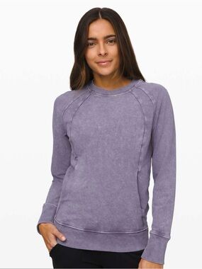 lululemon athletica Washed Crewneck Sweatshirt -washed purple quartz